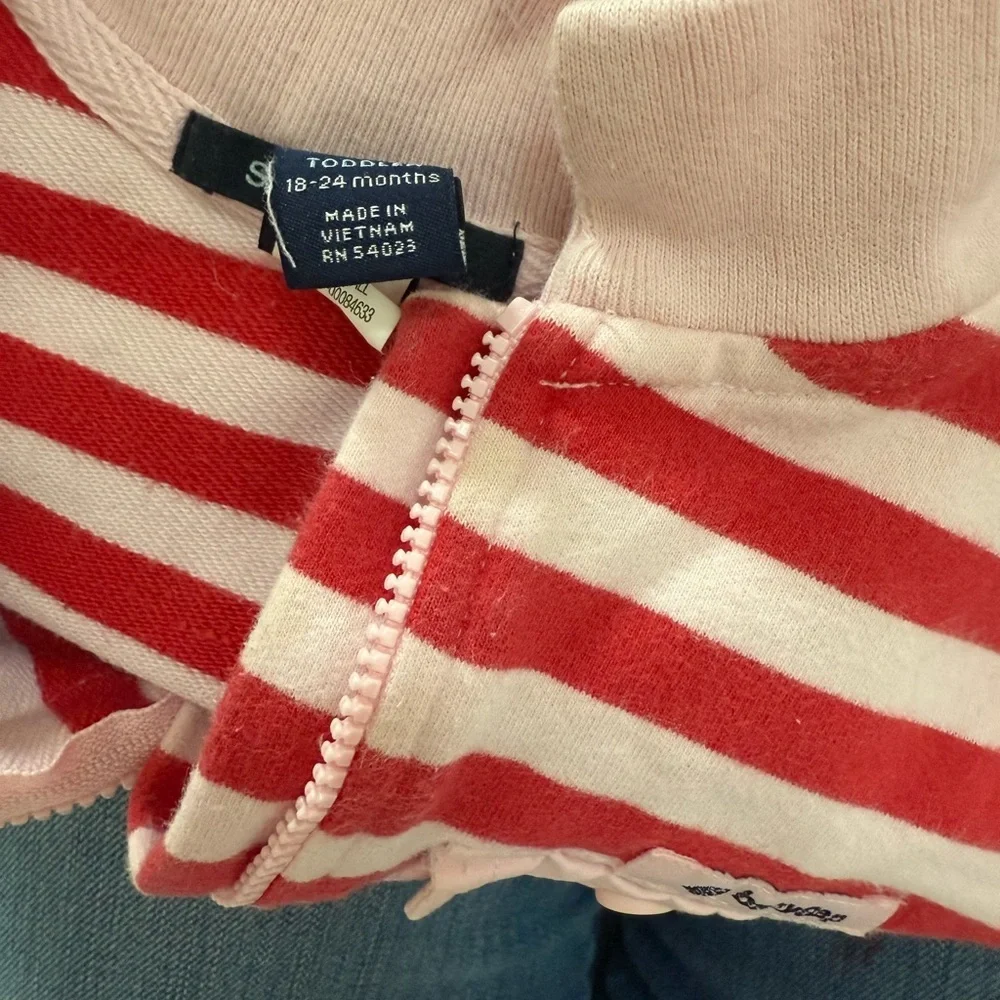 GAP Toddler Red and White Striped Dress